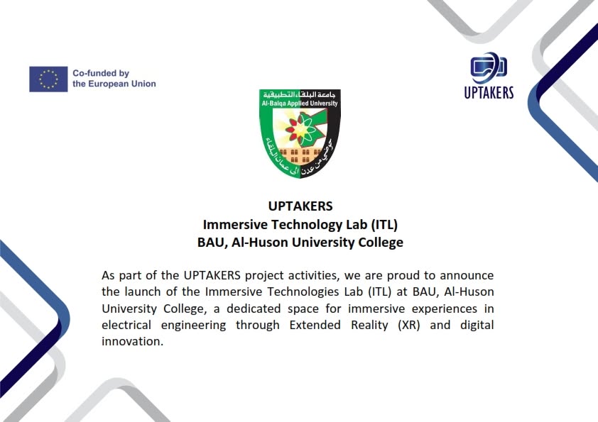 Immersive Technology Lab (ITL) – Balqa Applied University College of Engineering , Al-Huson University College